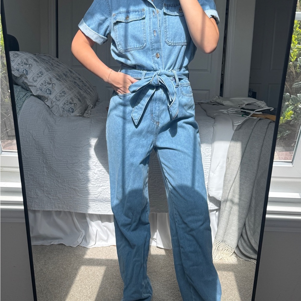 Blue Denim Overalls Classic Fit
